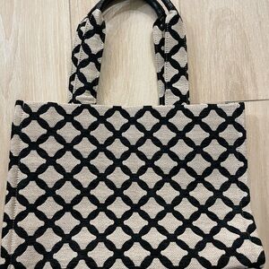 H&M woven cotton tote bag